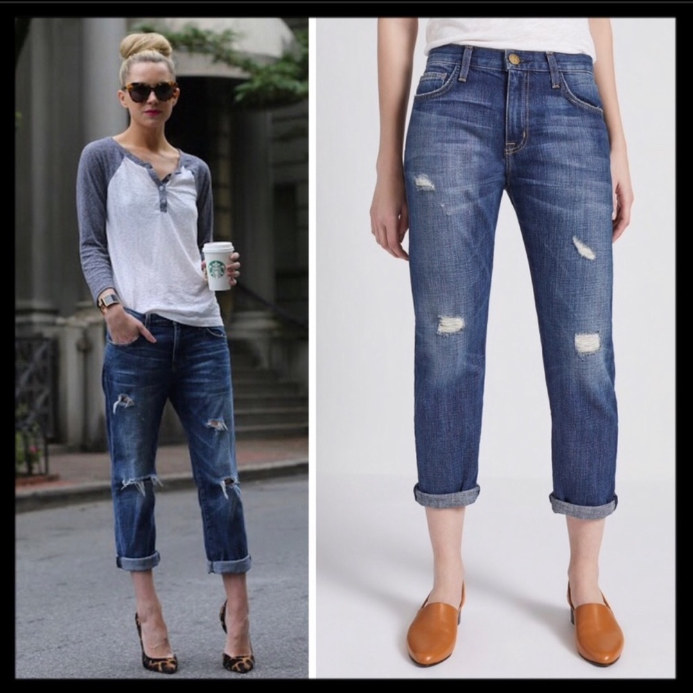 Current elliott // boyfriend jeans loved destroy